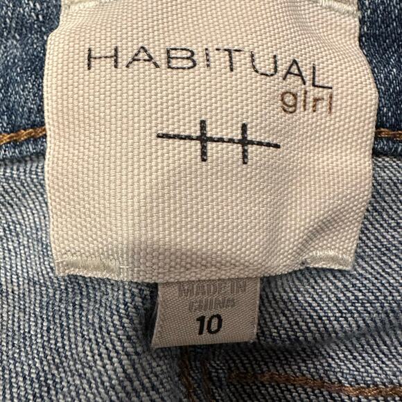 Habitual Girl Mid Rise Skinny Jeans sz 10 Distressed Frayed Hem - Picture 2 of 9